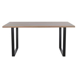 Mesa de Comedor Home ESPRIT Marrón Negro Hierro Madera MDF 160 x 90 x 75 cm