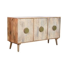 Aparador Home ESPRIT Blanco Dorado Natural Madera 145 x 45 x 80 cm Precio: 450.5000005. SKU: B1DMW84L8K