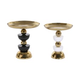 Mesita Auxiliar DKD Home Decor Dorado Blanco 40 x 42 x 40 cm Set de 2 Mesita Auxiliar DKD Home Decor Dorado Blanco 40 x 42 x 40 cm Set de 2