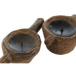 DKD Home Decor Portavela Natural 13 x 8 x 20 cm (4 Unidades)