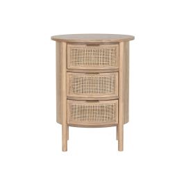 Mesita De Noche Moderno DKD Home Decor Natural Dorado 35 x 66 x 48 cm