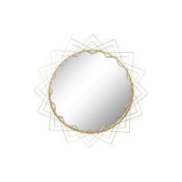 Espejo de pared Home ESPRIT Dorado Metal Cristal 80 x 2,5 x 80 cm 80 x 2,50 x 80 cm