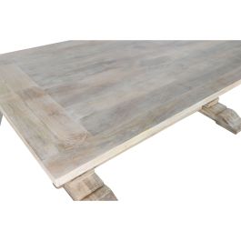 DKD Home Decor Mesa Comedor Toscana Decape Blanco Natural 100 x 76 x 215 cm