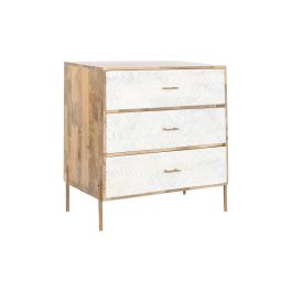 Cajonera Home ESPRIT Blanco Marrón Dorado Hierro Madera de mango Ondas Moderno 80 x 45 x 85 cm Precio: 270.78999948. SKU: B1CVCK3KG4