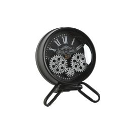 Reloj de Mesa Home ESPRIT Negro Plateado Metal Cristal 16,5 x 11 x 21 cm Precio: 24.95000035. SKU: B1KM4X65AE