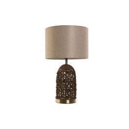 Lámpara de mesa Home ESPRIT Marrón Beige Dorado 50 W 220 V 33 x 33 x 56 cm