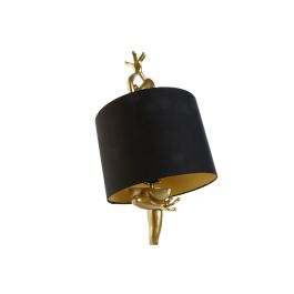 Lámpara de mesa Home ESPRIT Negro Dorado Resina 50 W 220 V 28 x 28 x 68 cm (2 Unidades)