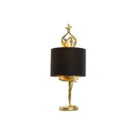 Lámpara de mesa Home ESPRIT Negro Dorado Resina 50 W 220 V 28 x 28 x 68 cm (2 Unidades) Precio: 91.95000056. SKU: B1ECMT7F8D
