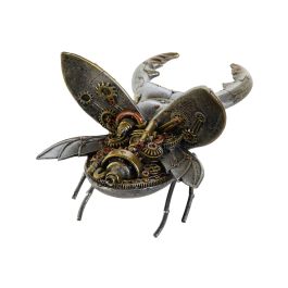 Figura Decorativa Home ESPRIT Gris Multicolor Escarabajos 22 x 14 x 11 cm