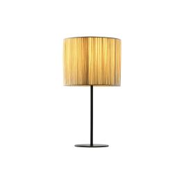Lámpara de mesa Home ESPRIT Marrón Negro Rafia Hierro 50 W 220 V 25 x 25 x 47 cm