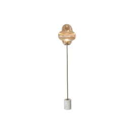 Lámpara de Pie Home ESPRIT Ambar Cristal Mármol 50 W 220 V 35 x 35 x 160 cm