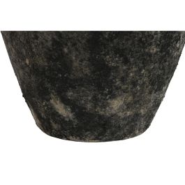 Jarrón Home ESPRIT Gris oscuro Terracota Oriental 23,5 x 23,5 x 33,5 cm