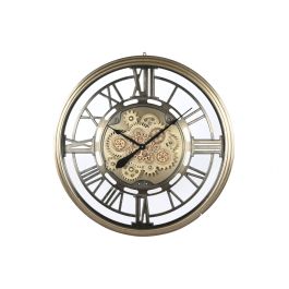 Reloj de Pared Home ESPRIT Dorado Cristal Hierro 80 x 10 x 86 cm