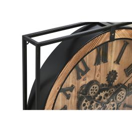 DKD Home Decor Reloj de Pared Loft Negro Natural 10x72x72 cm Hierro MDF Precio: 120.50000017. SKU: B162NG8HPS