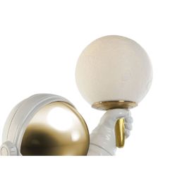 Lámpara de Pie Home ESPRIT Blanco Plateado Metal Resina 50 W 220 V 37 x 37 x 93 cm