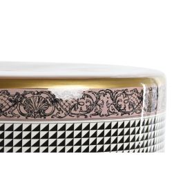 DKD Home Decor Mesita Auxiliar Jing door Multicolor Blanco Porcelana 33 x 42.5 x 33 cm