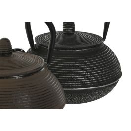 Tetera Oriental DKD Home Decor Negro Marron 14 x 11 x 16 cm (2 Unidades) Tetera Oriental DKD Home Decor Negro Marron 14 x 11 x 16 cm (2 Unidades)