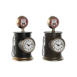 Reloj de Mesa Home ESPRIT Negro Dorado Metal Polipropileno Vintage 17 x 18 x 34,5 cm (2 Unidades) Precio: 54.99000001. SKU: B1AQ7PSJCT