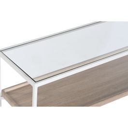 Consola Home ESPRIT Blanco Metal Cristal 120 x 30 x 75 cm