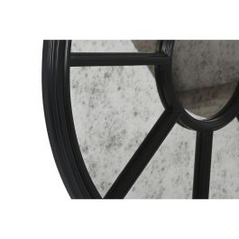 Espejo de pared Home ESPRIT Negro Madera Espejo Acabado envejecido 100 x 5 x 100 cm