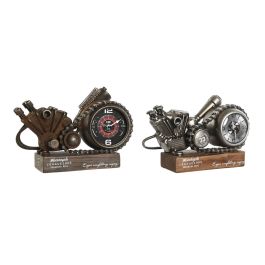 Reloj de Mesa Home ESPRIT Marrón Plateado Metal Vintage 27 x 10,5 x 18 cm (2 Unidades) Precio: 65.9934. SKU: B18CRVRP5P