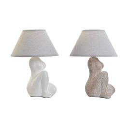 Lámpara de mesa Home ESPRIT Blanco Beige Gres 40 W 220 V 22 x 22 x 30 cm (2 Unidades) Precio: 49.95000032. SKU: B1JY8MHVNP