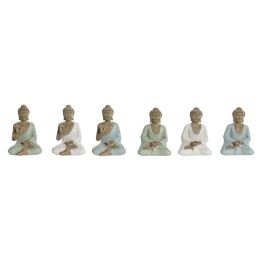 Figura Decorativa Home ESPRIT Blanco Verde Turquesa Buda Oriental 6 x 4 x 8,5 cm (6 Unidades) Precio: 22.94999982. SKU: B1EWBSZ3N4