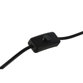 DKD Home Decor Lámpara Sobremesa Azul Blanco Cristal Lino 40 x 66 x 40 cm