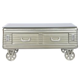 Mesa de Centro Home ESPRIT Metal Cristal 100 x 52 x 46 cm