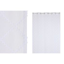 Cortina Basicos DKD Home Decor Blanco 260 x 260 x 140 cm