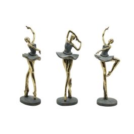 Figura Decorativa Home ESPRIT Gris Dorado Bailarina Ballet 15 x 10 x 43 cm (3 Unidades) Precio: 59.318798. SKU: B13FTDWCHW