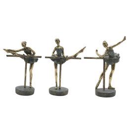 Figura Decorativa Home ESPRIT Gris Dorado Bailarina Ballet 14 x 8 x 20 cm (3 Unidades) Precio: 28.9500002. SKU: B1ASR2ZJ5X