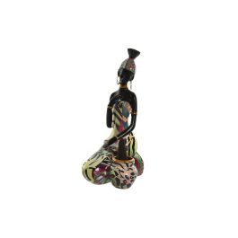 Figura Decorativa Home ESPRIT Multicolor Africana 9 x 7 x 16,5 cm (2 Unidades)