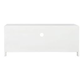 Mueble de TV Home ESPRIT Blanco Cristal Madera de Paulonia 120 x 40 x 50 cm