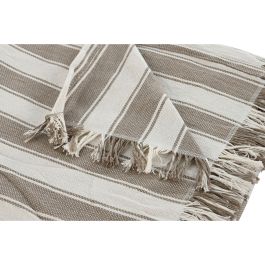 Plaid Basicos DKD Home Decor Beige Crudo 260 x 230 cm