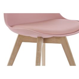 Silla Scandi DKD Home Decor Rosa Natural 55x82x48 cm Silla Scandi DKD Home Decor Rosa Natural 55x82x48 cm