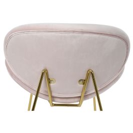 Silla Glam DKD Home Decor Rosa Palo Dorado 57 x 73 x 63 cm Silla Glam DKD Home Decor Rosa Palo Dorado 57 x 73 x 63 cm