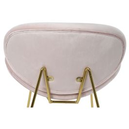 Silla de Oficina Home ESPRIT Dorado Rosa claro 63 x 57 x 73 cm