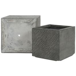 Maceta Terraza Y Jardin DKD Home Decor Gris Oscuro 44.5 x 43 x 44.5 cm Set de 3