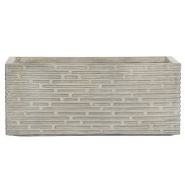 Jardinera Home ESPRIT Beige Fibra de Vidrio Magnesio 74,5 x 37,5 x 37,5 cm