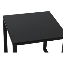 Conjunto de Mesa con 2 Sillas Home ESPRIT Negro Acero 59 x 61,5 x 74 cm