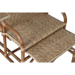 Tumbona Y Mesa DKD Home Decor Natural 75 x 90 x 70 cm Set de 3