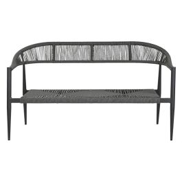 Sofa Terraza Y Jardin DKD Home Decor Negro Gris Oscuro 55 x 76 x 131 cm