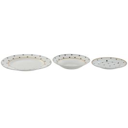 Set de Vajilla Home ESPRIT Blanco Porcelana 18 Piezas 27 x 27 x 2 cm Precio: 62.640369. SKU: B193QP8PKF