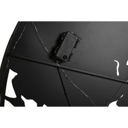 Decoración de Pared Home ESPRIT Blanco Negro Mapamundi Loft 100 x 1 x 100 cm (2 Unidades)