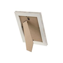 Marco Foto 13X18 Scandi DKD Home Decor Blanco Natural 2 x 22 x 16 cm (2 Unidades)