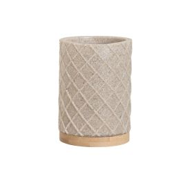 Vaso Home ESPRIT Beige Resina Bambú 7,5 x 7,5 x 10 cm Precio: 4.94999989. SKU: B14MPMR7CF