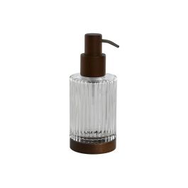 Dispensador de Jabón Home ESPRIT Marrón Transparente Aluminio Cristal Acacia 8 x 7,5 x 18,5 cm Precio: 68.086337. SKU: B19TVMA6XH