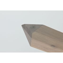 Mesita Auxiliar Home ESPRIT Cristal Templado madera de roble 60 x 60 x 42 cm