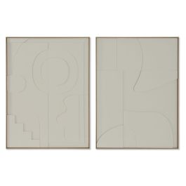 Cuadro Home ESPRIT Abstracto Escandinavo 75 x 4 x 100 cm (2 Unidades)